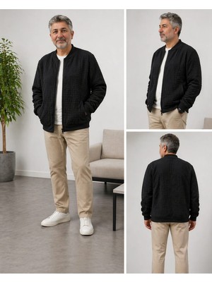 Bizim Terzi Kapitone 2 Cepli Astarsız Likralı Slim Fit Hırka Mont