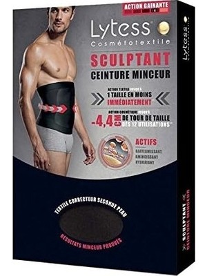 Prime Lytess Lytess Men Sculpt&slim Slimming Belt(3xl) Noir Inceltici ve Sıkılaştırıcı Etkili Erkek Korse 1 Paket (1 x 1 Adet)