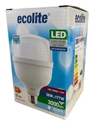 Prime 28W LED Ampul (177W Eşdeğer) | 6500K Beyaz Işık | 3000 Lümen | E27 Duylu | Enerji Tasarruflu ve Uzun Ömürlü