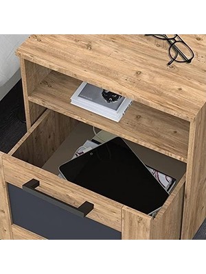 Prime KMD102 Ceviz Tek Çekmeceli Komodin