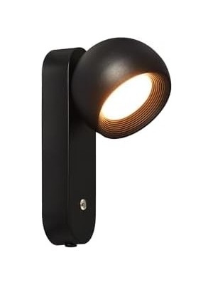Prime Kasca Siyah Şarjlı Aplik 1X1.8W 3000K
