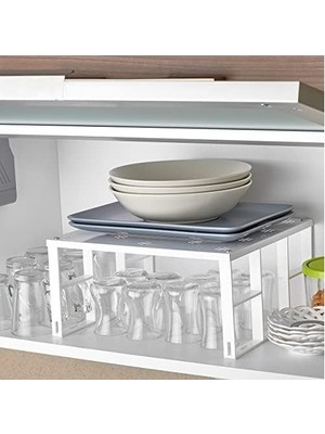 Prime Mutfak Banyo Organizeri, Metal Gövde Plastik Ayak, Büyük Boy, Beyaz Çerçeve
