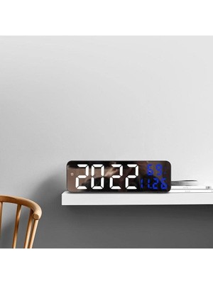 Prime Nem Ölçer Dereceli LED Duvar ve Masa Alarm Saati Lacivert
