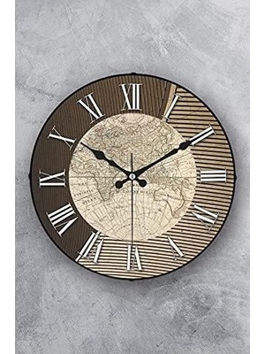 Prime 36 cm Dekoratif Gerçek Cam Sessiz Mekanizma Duvar Saati