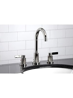 Prime FSC8929NDL Nuvofusion 20,32 cm Geniş Lavabo Musluğu, Pirinç Pop-Up, 5-3/8" Ağız Erişiminde, Cilalı Nikel