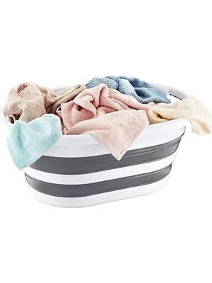 Prime Katlanabilir Plastik Çamaşır Selesi Sepeti, Çok Amaçlı Katlanabilir Oyuncak Sepeti, Hafif ve Dayanıklı, Mükemmel Organizasyon ve Depolama Çözümü (27 Litre)