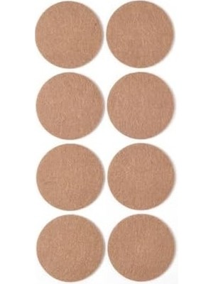 Prime Kahverengi 8 Adet Yapışkanlı, Masa, Koltuk Altı Parke Koruma Keçesi, Yuvarlak, 5,5 cm