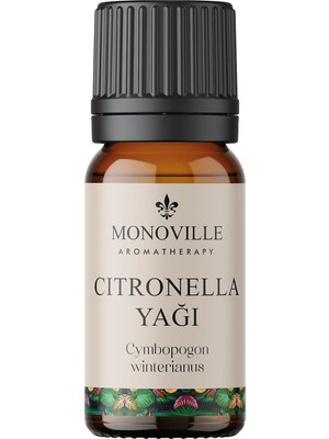 Prime Monoville Citronella Uçucu Yağı 10 ML%100 Saf ve Doğal (Citronella Oil)