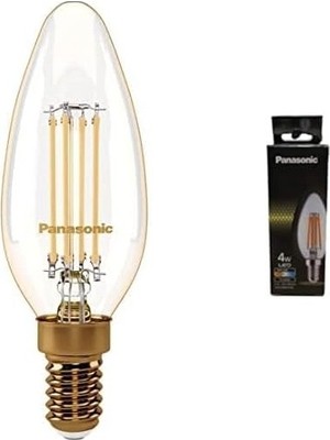Prime E14 LED Filament Lamba, Sarı Işık (2000K), 4W, 360 Lümen + E14 LED Filament Lamba,sarı Işık (2700K), 4W, 470 Lümen, Clear