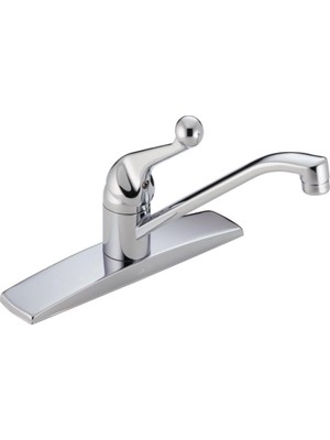 Prime Klasik Tek Kolu Evye Bataryası, Krom Mutfak Bataryası, Mutfak Lavabo Bataryası 3 Delikli, Krom 100LF-WF, 8 x 8 x 8 Inç