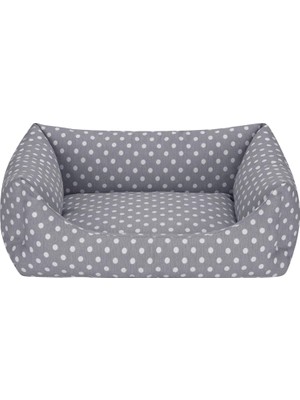 Prime Pet Uniform Gri Puantiyeli Kedi ve Köpek Yatağı S 50X60CM