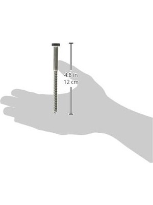 Prime The Group 964595 5/16 x 4-1/2-Inç Paslanmaz Çelik Altıgen Uçlu Vida, 10'lu Paket