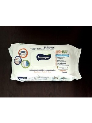 Prime Boneym 100'LÜ Çok Amaçlı Yüzey Temizlik Havlusu – Beyaz Sabun Kokulu