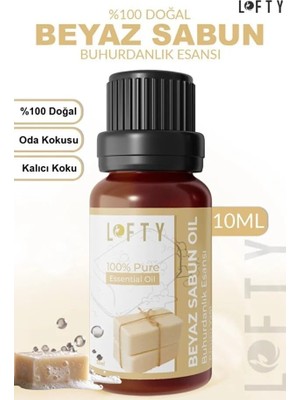 Prime Lofty Beyaz Sabun Saf Uçucu Yağ (10ML) -%100 Doğal Esansiyel Yağ | Buhurdanlık, Difüzör ve Oda Kokusu Için Ferahlatıcı Etki