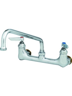 Prime T&s B-0231-CC Duvara Monte Çift Kiler Musluğu, 8 Inç Merkezli, 30 cm Salıncak Nozulu ve 1/2 Inç Npt Erkek Girişleri
