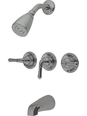 Prime KB238 Magellan Küvet Duş Bataryası, 3 Kollu, Fırçalanmış Nikel, 12,7 cm Musluk