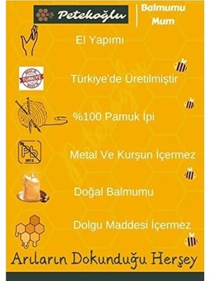 Nacario (10 Adet) 21CM Mum Dilek Mumu, Beeswax Candle Doğal Petek Bal Mumu Mum