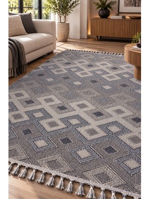 Melaris Halı Modern Bukle Halı Loop Dokuma Bukleli Oturma Odası Halısı Salon Mutfak Halısı
