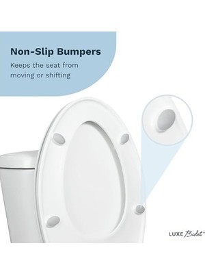 Prime Bidet Luxe TS1008E Yavaş Kapanan, Hızlı Çıkarma Menteşeli ve Kaymaz Tamponlu Uzun Rahat Oturaklı Klozet Kapağı (Beyaz)