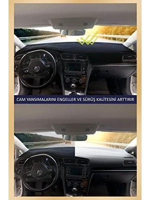 Prime Torpido Koruma Halısı Siyah Kenar Renk Siyah Renault Kangoo 2009-2019 ile Uyumlu