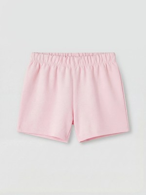Lc Waikiki Yeni Sezon Pembe Beli Lastikli Kız Çocuk Şort