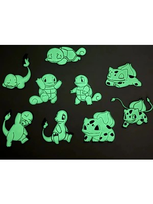 Karanlıkta Parlayan Pokémon Serisi Duvar Süsü