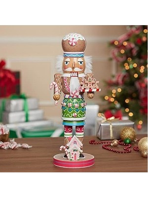 Prime Kurt S. Adler Kurt Adler 40 cm Ahşap Zencefilli Kurabiye Fındıkkırıcı, Çoklu