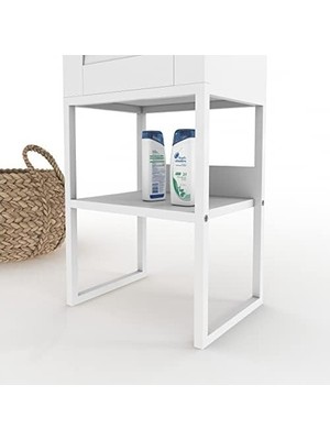 Prime BNY130-BEYAZ Panjur Kapaklı Metal Ayaklı Banyo Dolabı