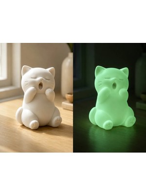 1 Adet Karanlıkta Parlayan Kedi – Komik Figür