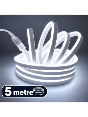 Cata 220 W Neon LED Beyaz Tak Fısı Çalıstır 5 Metre