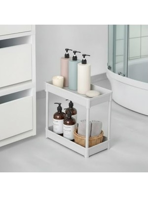 Prime 2 Katlı Banyo ve Mutfak Tezgah Üstü Düzenleyici Raf – Çok Amaçlı Plastik Organizer, Baharatlık, Kozmetik ve Deterjan Standı – Suya Dayanıklı Modüler Tasarım –
