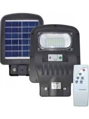 Efnaz Style Horoz 50W Siyah LED Solar Güneş Enerjili Lamba Sokak Armatür Beyaz Işık