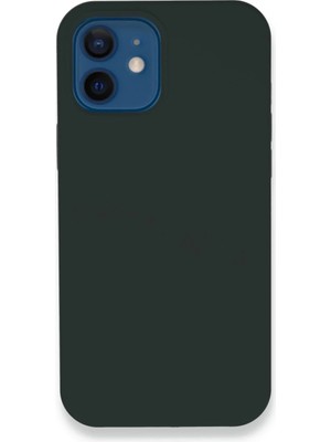 Efnaz Style Apple iPhone 12 Kılıf Lansman Legant Silikon - Koyu Yeşil