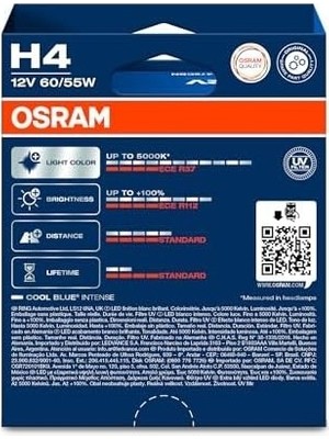 Prime H4 Blue Intense Next Gen 5000K Beyaz Işık (Takım-2 Adet)