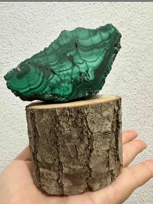 Best Bioenerji Taş Terapi Malahit Stantlı  Ham Doğal Taş Kayaç