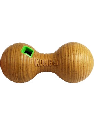Karok Ticaret Kong Treat Dispenser Bambu Besleyici Dambıl Köpek Oyuncağı, Medium, Taba