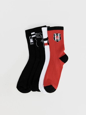 Lc Waikiki Yeni Sezon Karışık Beşiktaş Baskılı Erkek Çocuk Soket Çorap 5'li