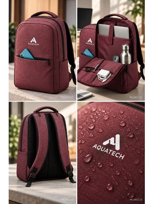 Munico Unisex Laptop Çantası 15.6 Inç Bölmeli Çok Gözlü Günlük Okul Iş Seyahat Sırt Çantası