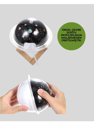 Store USB ile Çalışan Projektörlü Aromaterapi Nemlendirici Masaüstü Kullanım Için Uygun