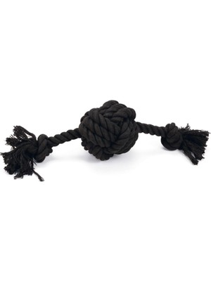 Prime Köpek Oyuncağı, Diş Ipinden Top ve Ipi, Siyah, 34X10X9CM, 255GR