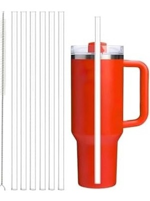 Prime 6 Adet 30 cm Stanly Uyumlu Tritan Pipet ve 1 Adet Temizleme Fırçası