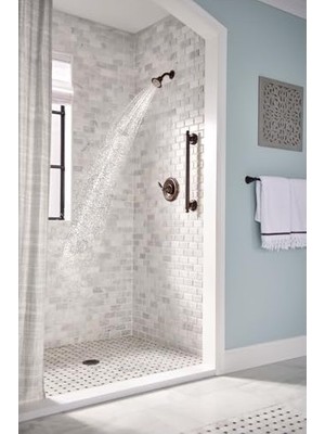 Prime Moen T2152EPORB Brantford Positemp Shower Trim Kit Without Valve, Oil-Rubbed Bronze