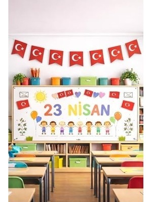 Prime 23 Nisan Süsleri 23 Nisan Hediyeleri Ipli Ay Yıldızlı Bayrak 10 Lu Flama