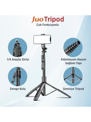 JST40 Alüminyum Monopod Selfie Çubuğu Kumandalı Uyumlu