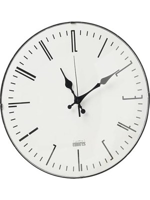 Prime 36 cm Dekoratif Gerçek Cam Sessiz Mekanizma Duvar Saati MR139