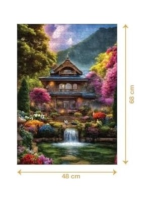 Prime Bahçesi 1000 Parça 2,2mm Kalınlık 48X68CM Profesyonel Hobi Puzzle Yapboz Serisi