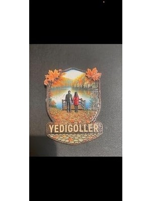 Prime Yedigöller Polyester Mıknatıs, Bolu Temalı Dekoratif Magnet, Sonbahar Manzaralı Hediyelik Eşya