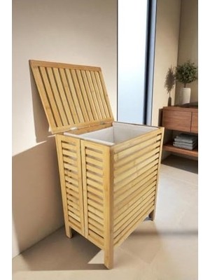 Prime Bambu Çamaşır Kirli Sepeti Banyo Düzenleyici – DB-0034