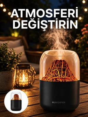 Store Alev Efektli Ultrasonik Difüzör – Sessiz Çalışma Yeni Nesil