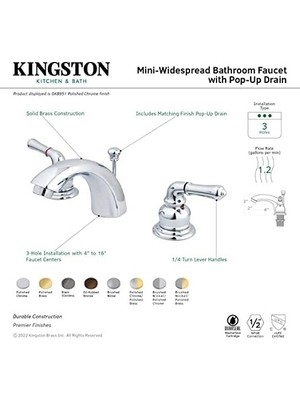 Prime GKB954 Magellan Mini Geniş Lavabo Musluğu, Perakende Açmalı Krom Cilalı Pirinç Süslemeli